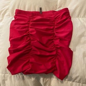 NWT BLACK RUCHED HIGH WAIST SWIM SKIRT
